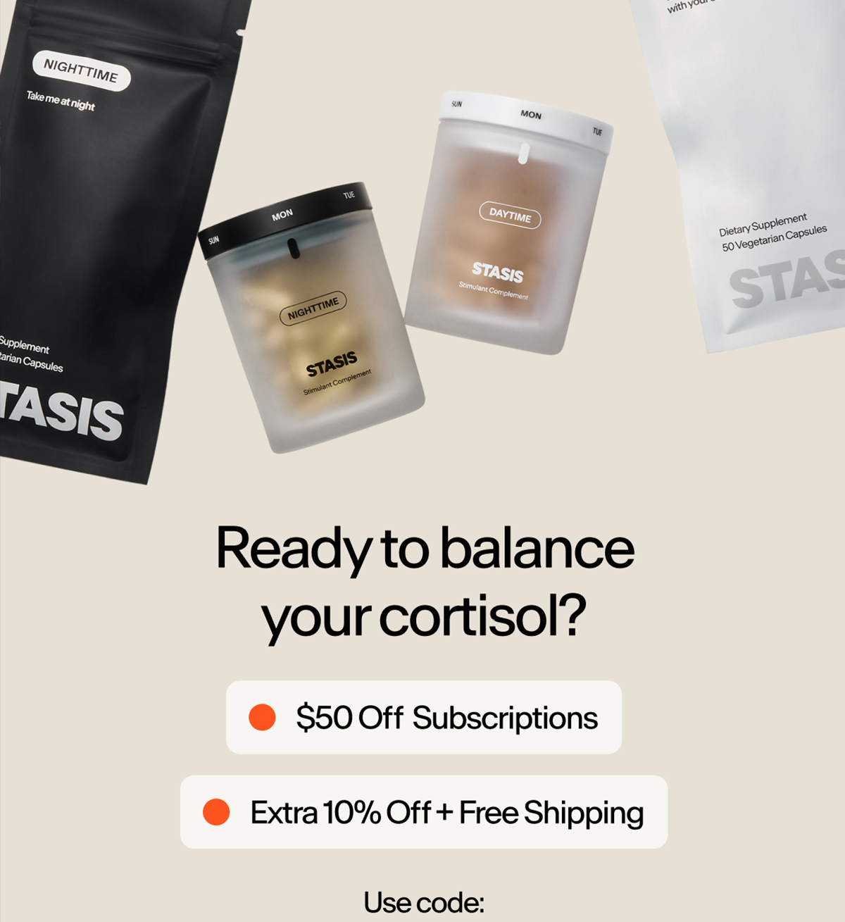 Ready to balance your cortisol?  | Start Stasis Today