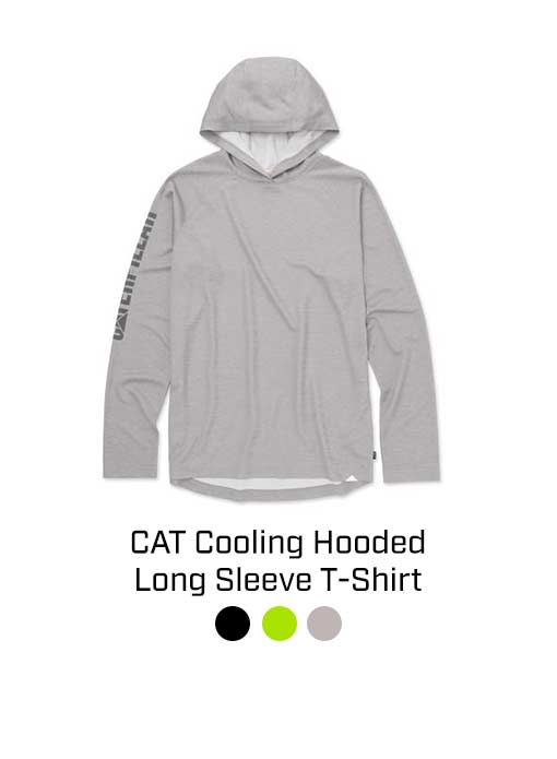 CAT 1010210 Lightweight Cooling Hooded Tee