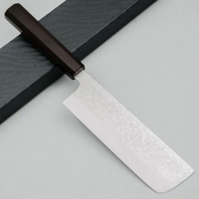 Makoto Kurosaki VG7 Damascus Ebony Nakiri 17 cm