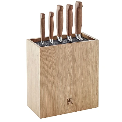 Zwilling Four Star Knife Block Wood 6-Piece