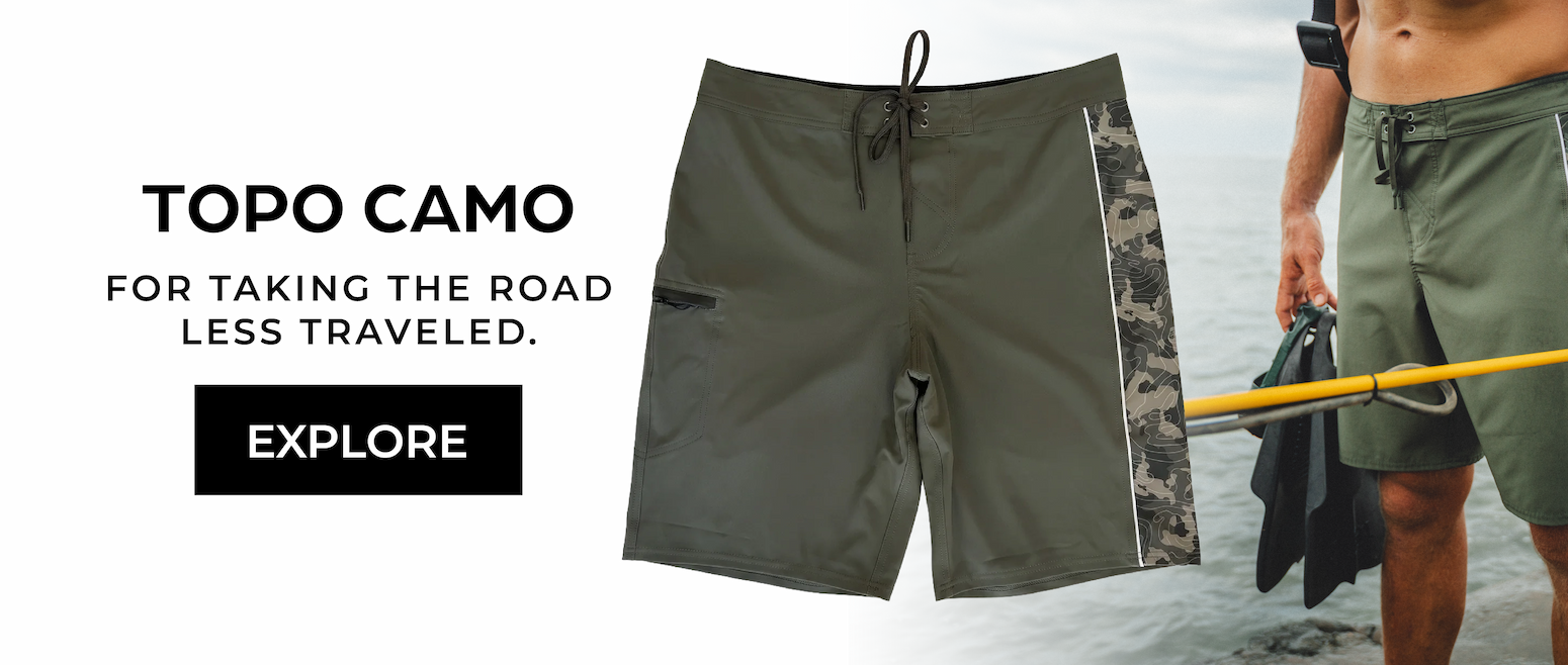 Topo Camo 18" Boardshort