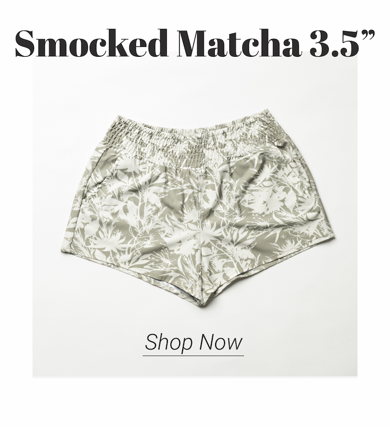 Smocked Matcha Floral 3.5"