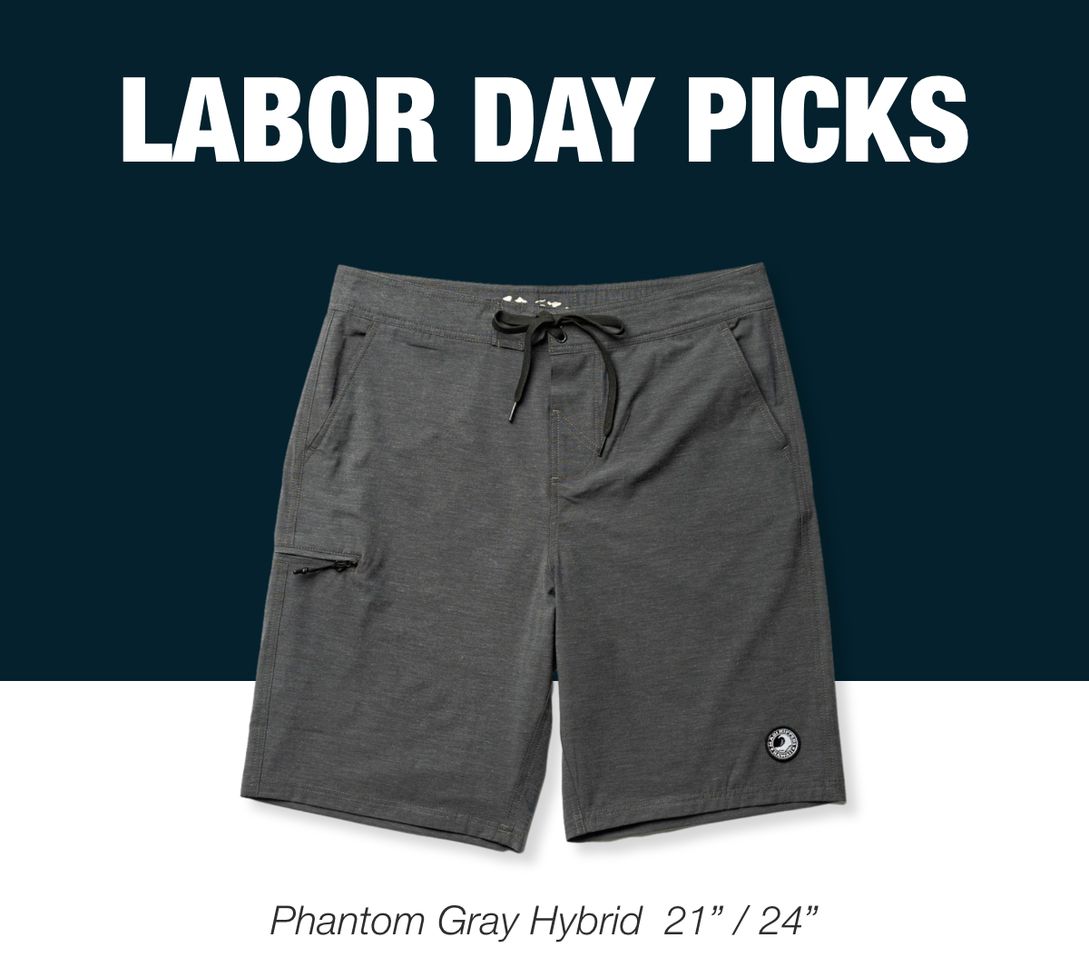 Phantom Gray Hybrid Shorts