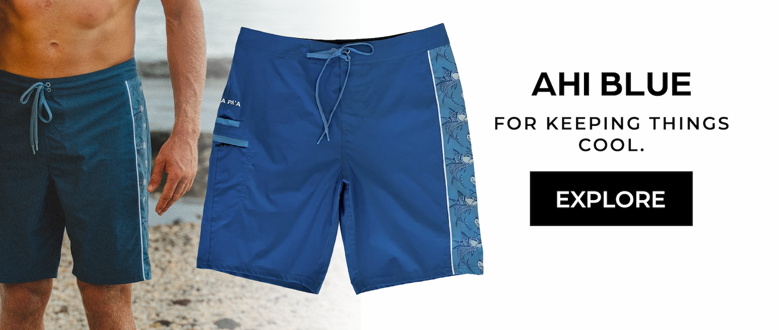Ahi Blue Fishing Boardshort