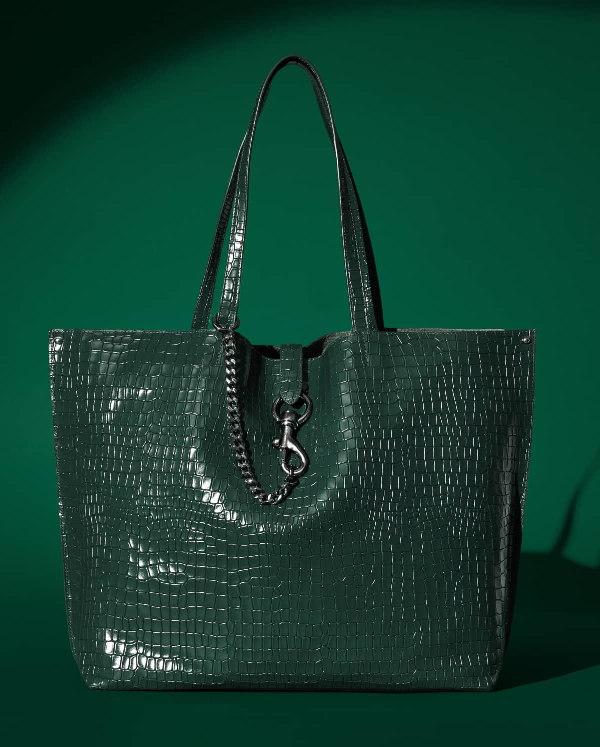 Megan Large Soft Tote in Bottle Green