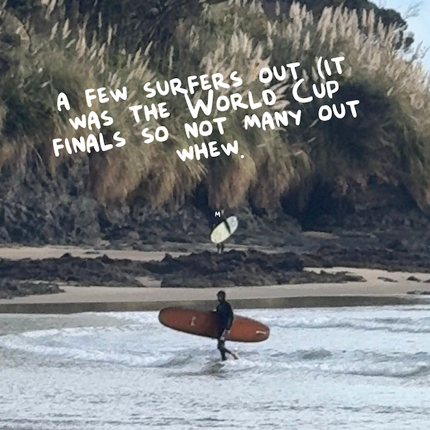 SUP boards propped on driftwood at Shipwreck Bay