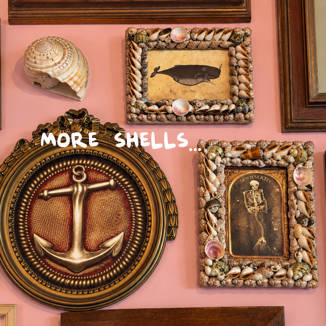 Old shellwork frames