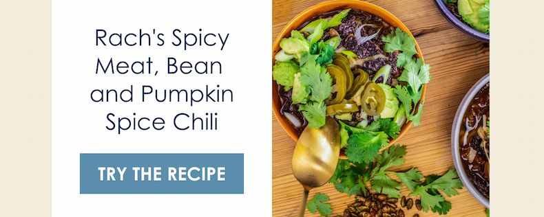 Rachael's Spicy Meat, Bean and Pumpkin Spice Chili  [Try The Recipe] 