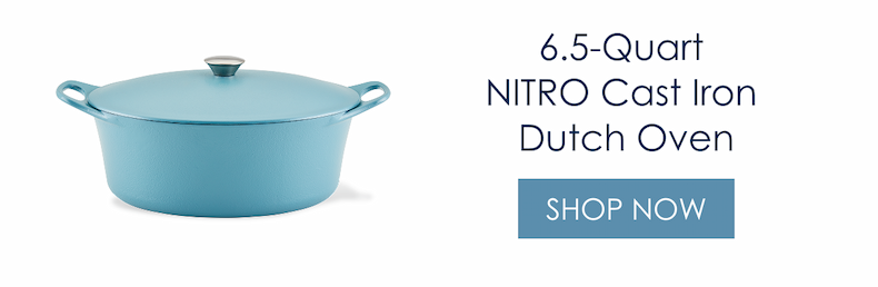 6.5-Quart NITRO Cast Iron Dutch Oven, Agave Blue [Shop Now]