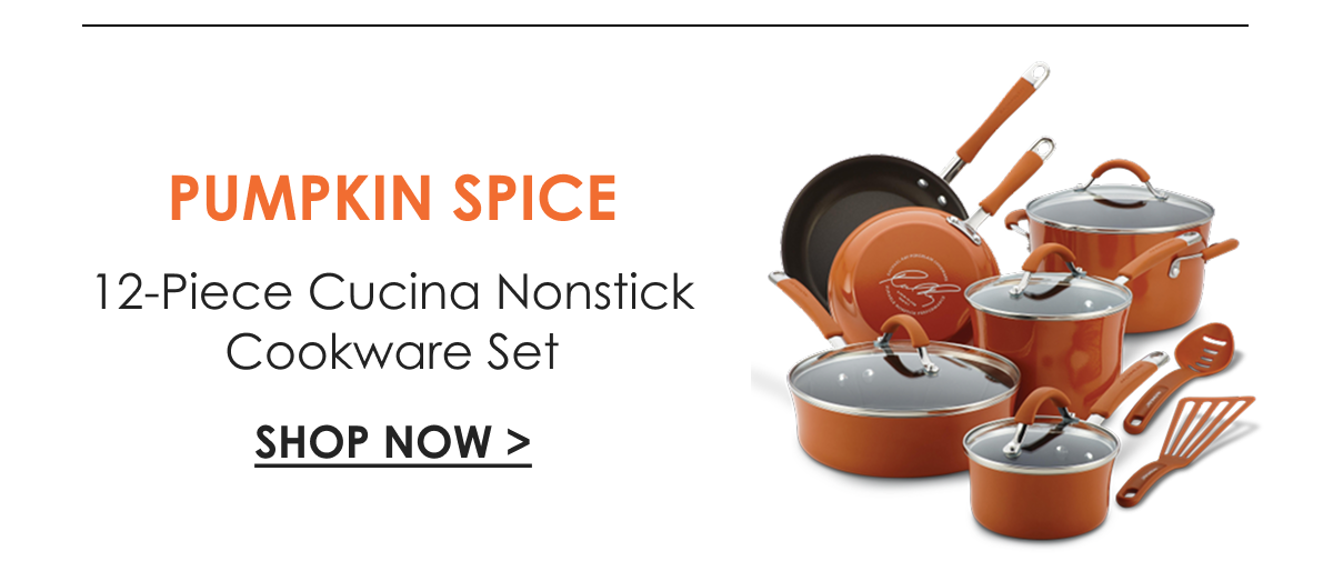 PUMPKIN SPICE - 12-Piece Cucina Nonstick Cookware Set - Shop Now