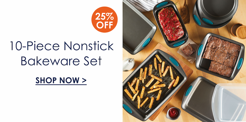25% Off - 10-Piece Nonstick Bakeware Set - Shop Now >