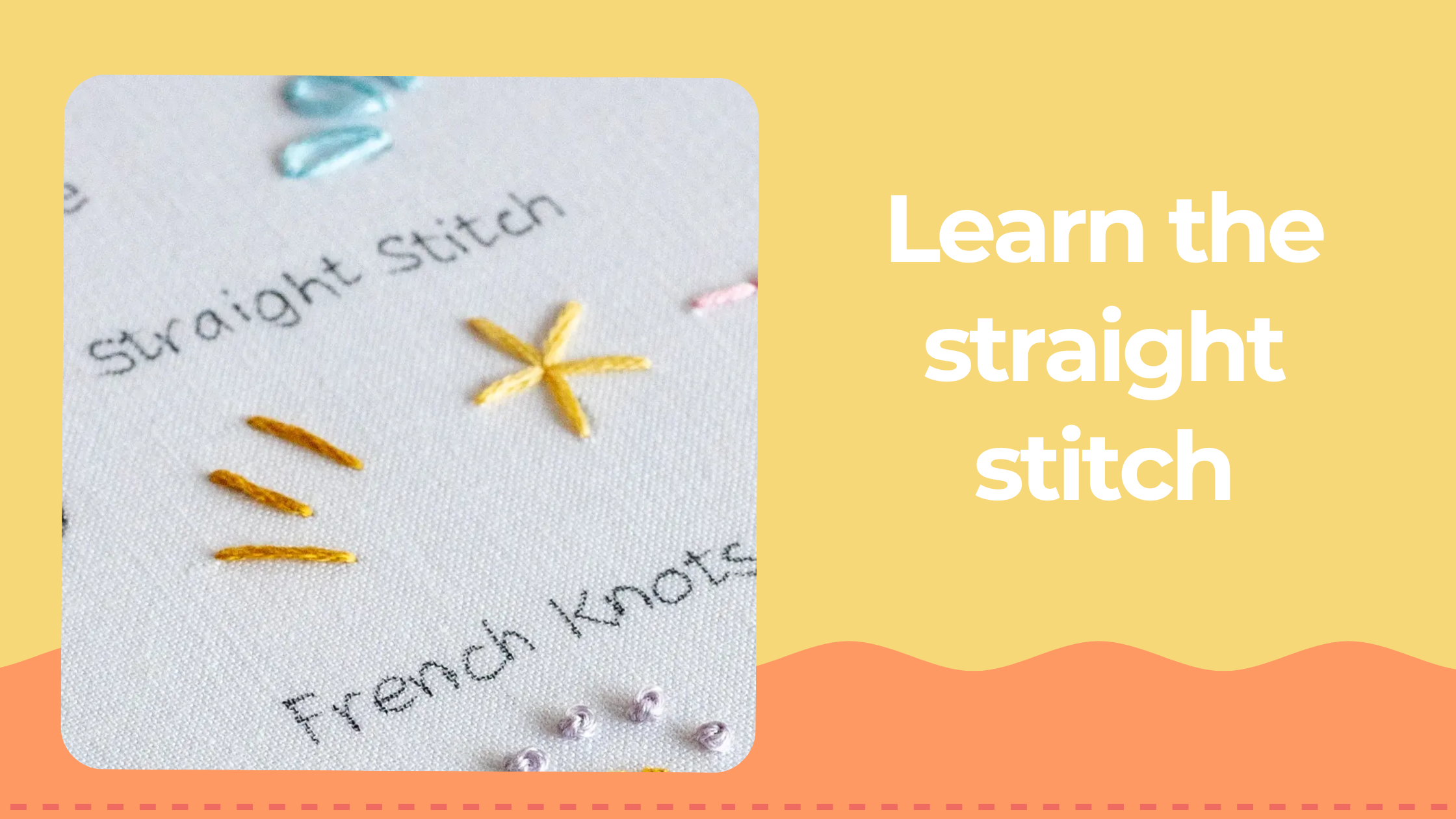 Learn how to do the straight Stitch