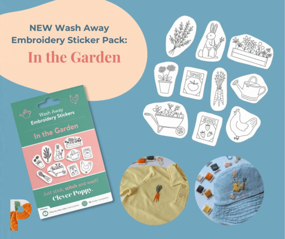 Wash Away Embroidery Stickers