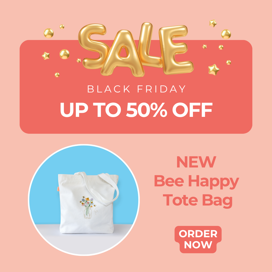New Release Bee Happy Tote Bag