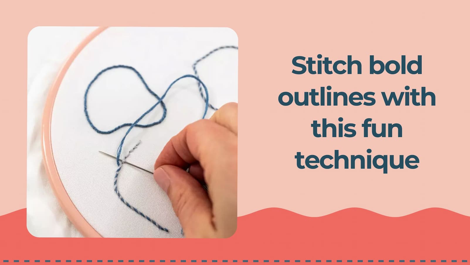 Learn how to stitch bold outlines with this fun technique