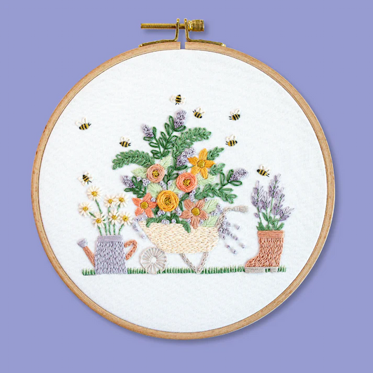 The Gardening Bee embroidery Kit