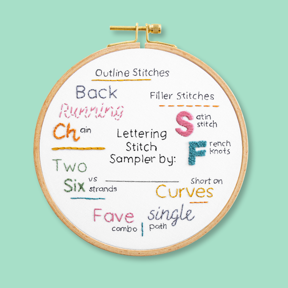 Lettering Stitch Sampler