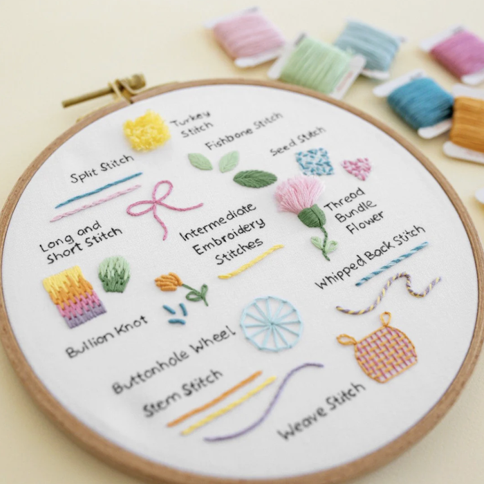 Intermediate Stitch Sampler Embroidery Kit