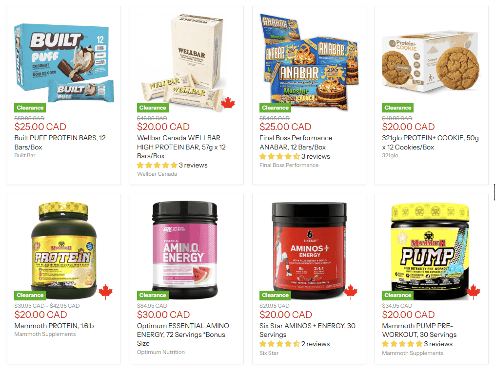 Lowest Prices for Supps in Canada
