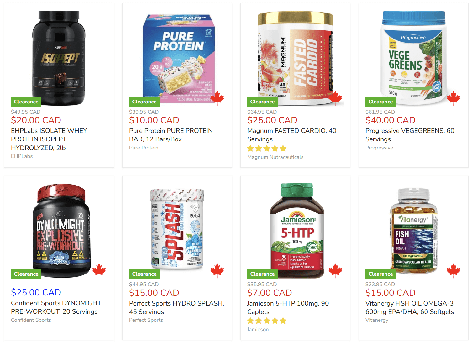 Clearance Supps - the BEST deals in Canada