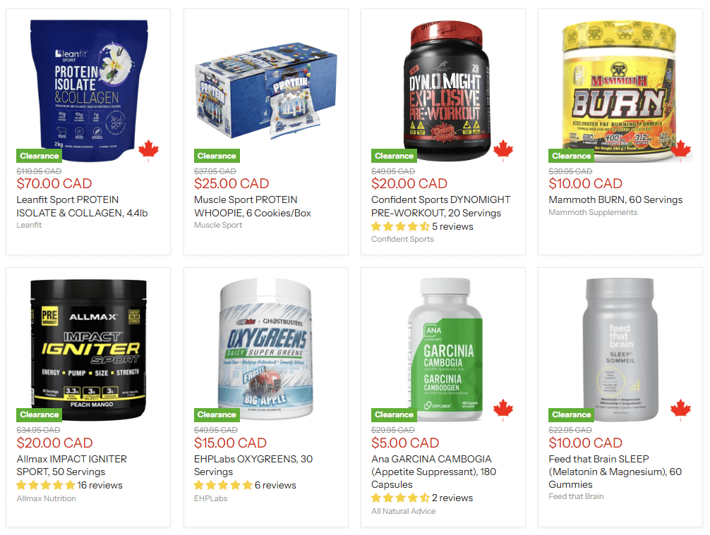 Lowest Prices for Supps in Canada