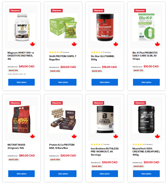 Lowest Prices for Supps in Canada