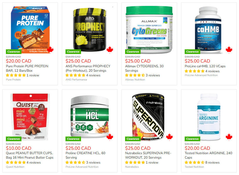 Clearance Supps - the BEST deals in Canada