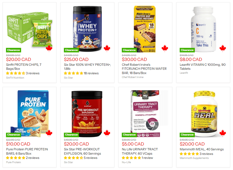 Lowest Prices for Supps in Canada