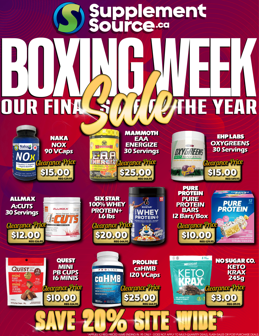 Boxing Week Sale - Our Last Sale of the Year - Save 20% Site Wide