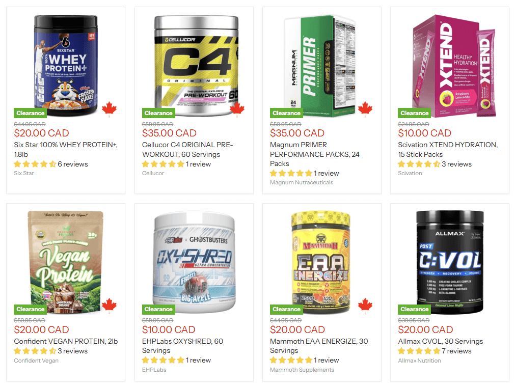 Lowest Prices for Supps in Canada
