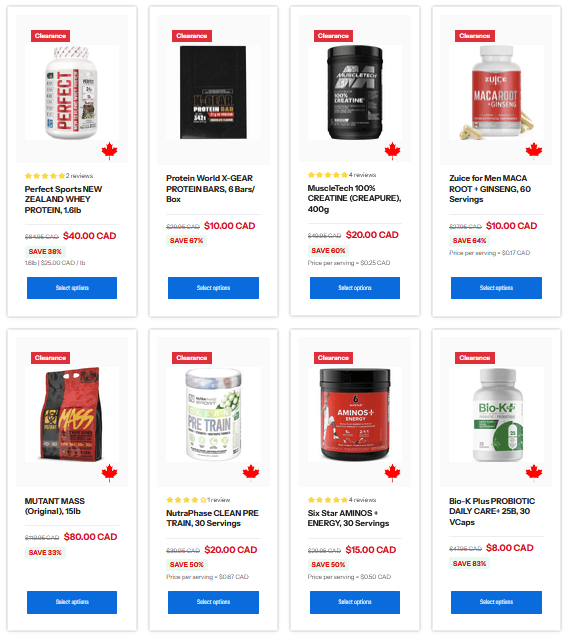 Lowest Prices for Supps in Canada