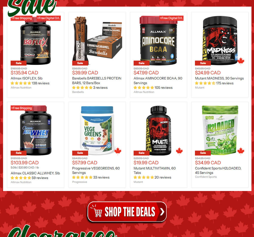 Oh Canada Sale - Supps on Sale