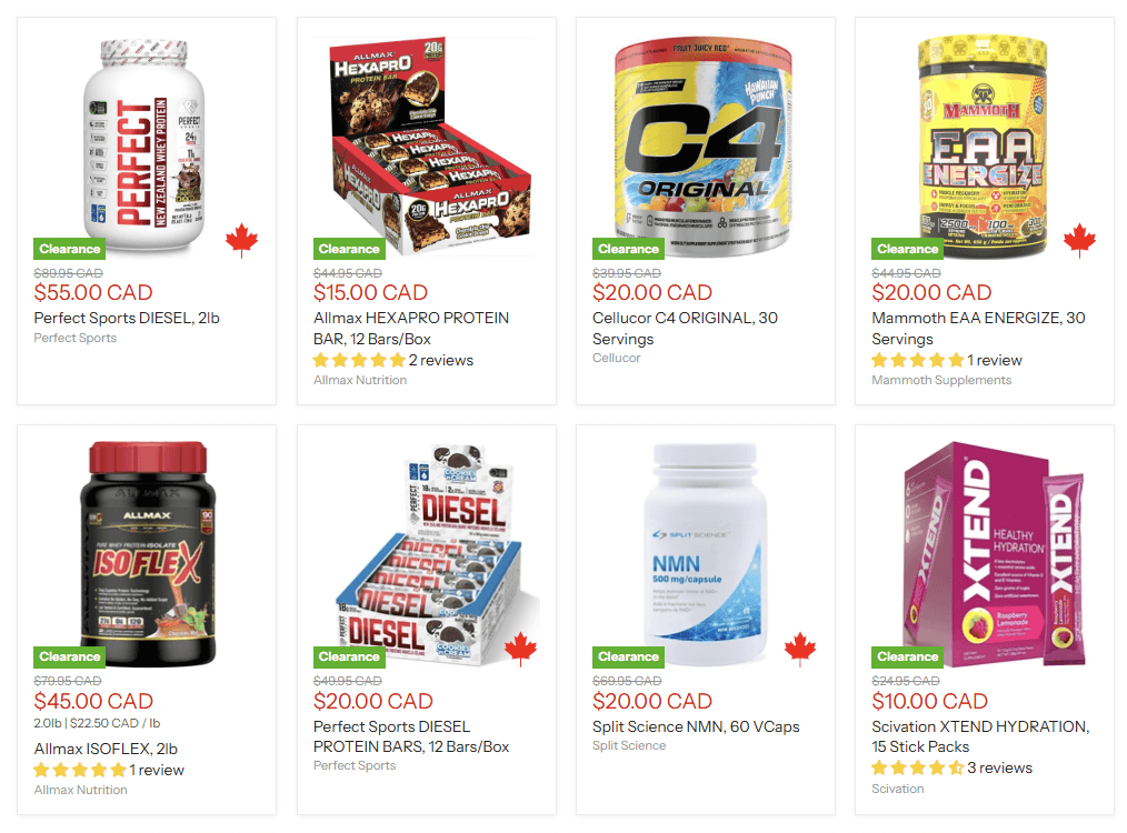 Lowest Prices for Supps in Canada