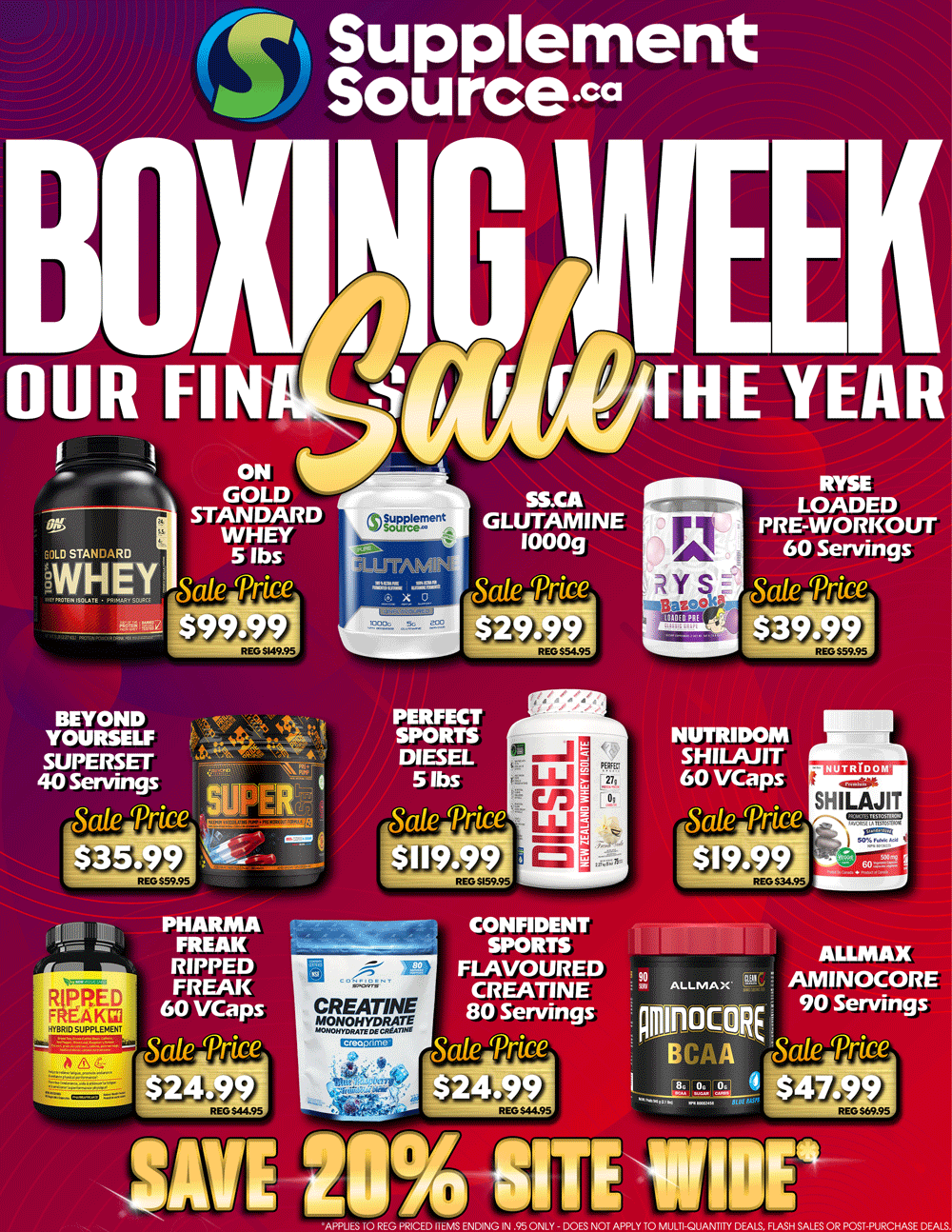 Boxing Week Sale - Our Last Sale of the Year - Save 20% Site Wide
