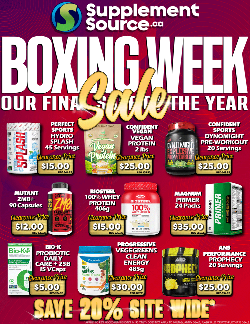 Boxing Week Sale - Our Last Sale of the Year - Save 20% Site Wide