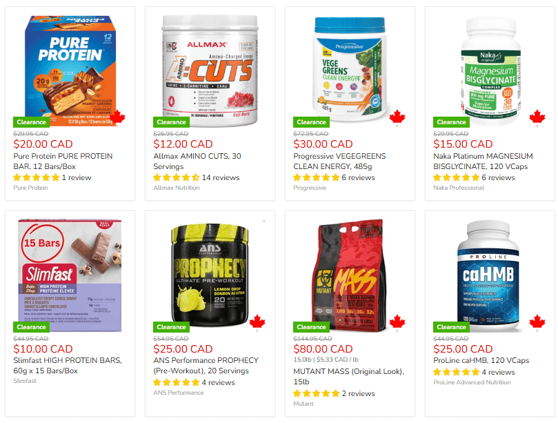 Clearance Supps - the BEST deals in Canada