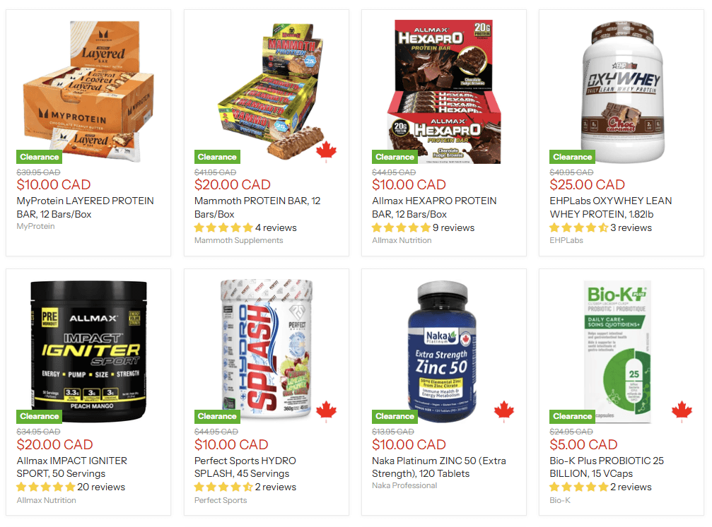 Lowest Prices for Supps in Canada