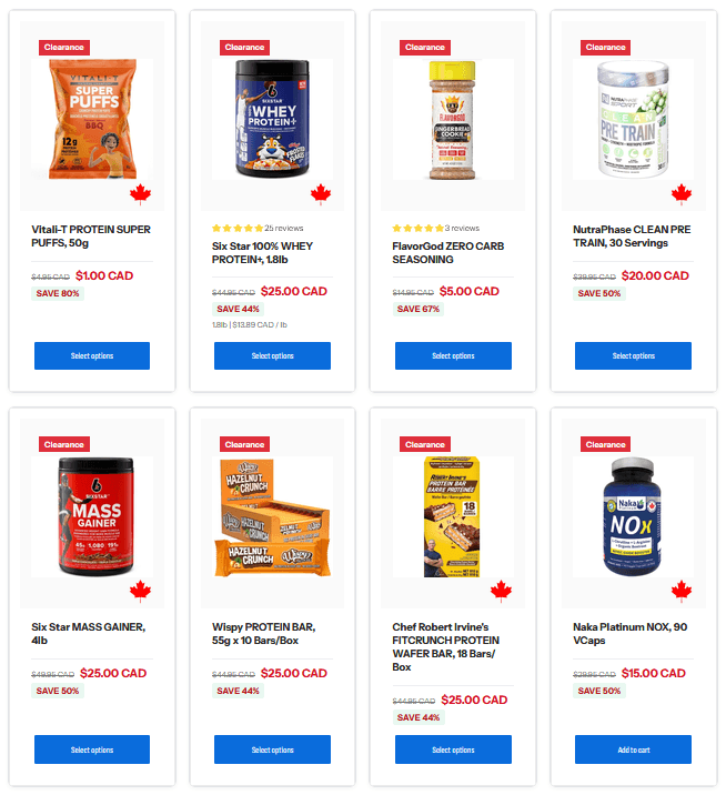 Lowest Prices for Supps in Canada