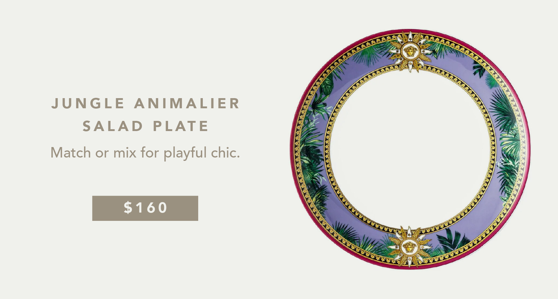 an image of a plate with a picture of a jungle animal on it