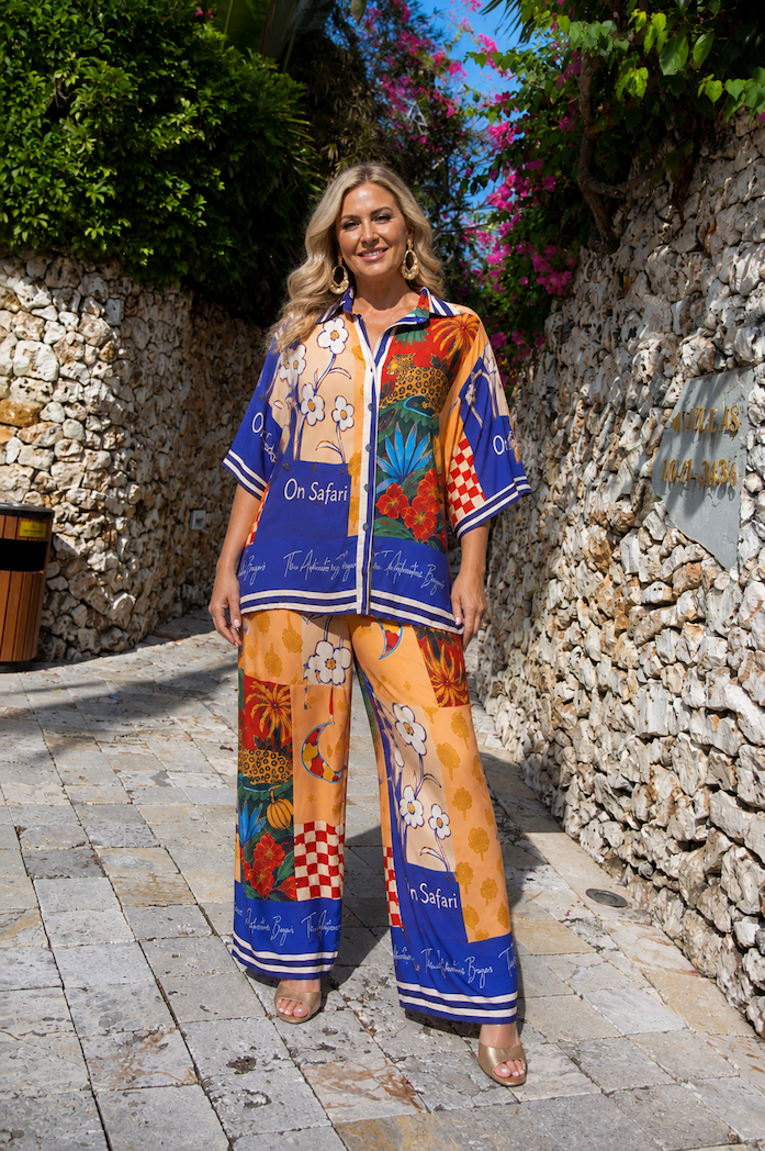 Lizzie Shirt Top Safari Print