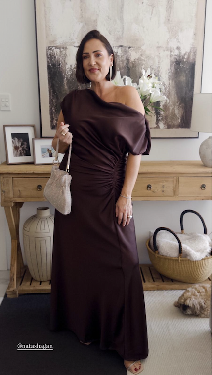 Ellie Glamour Dress Chocolate