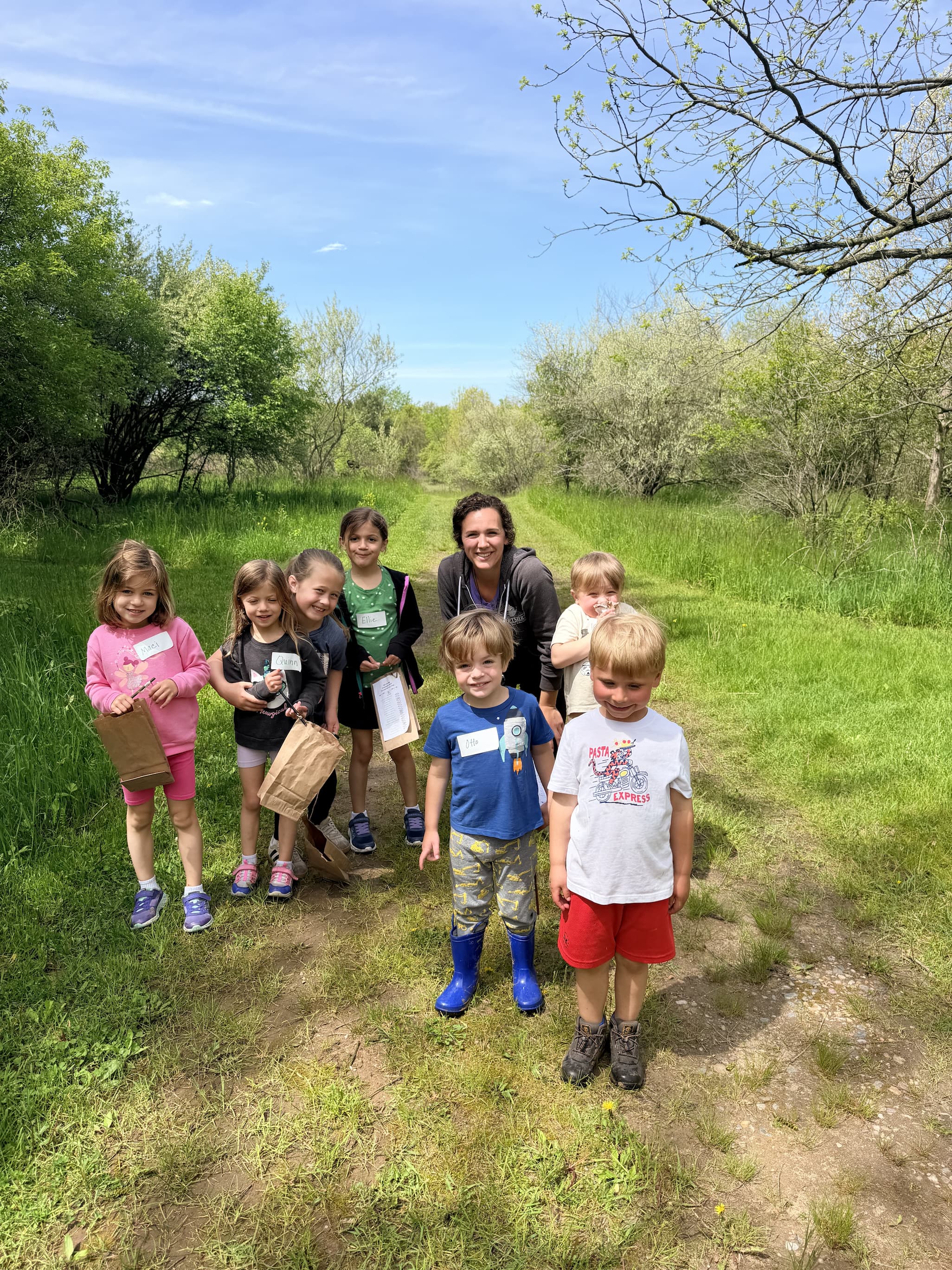 Caroline with some Grow Club kids