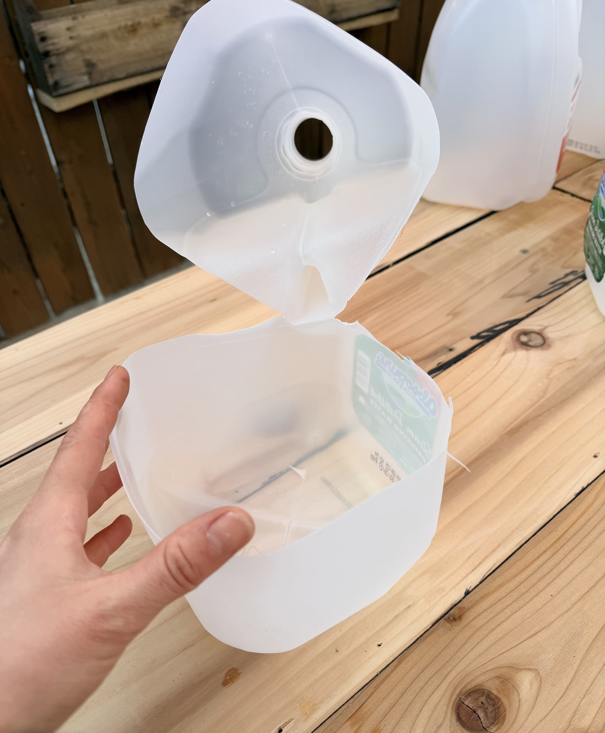 Cut open jug