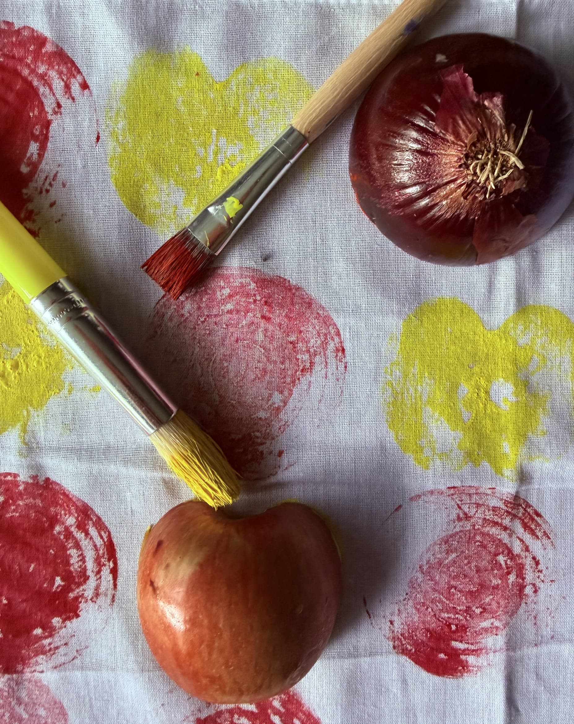 Fabric printing craft with food!