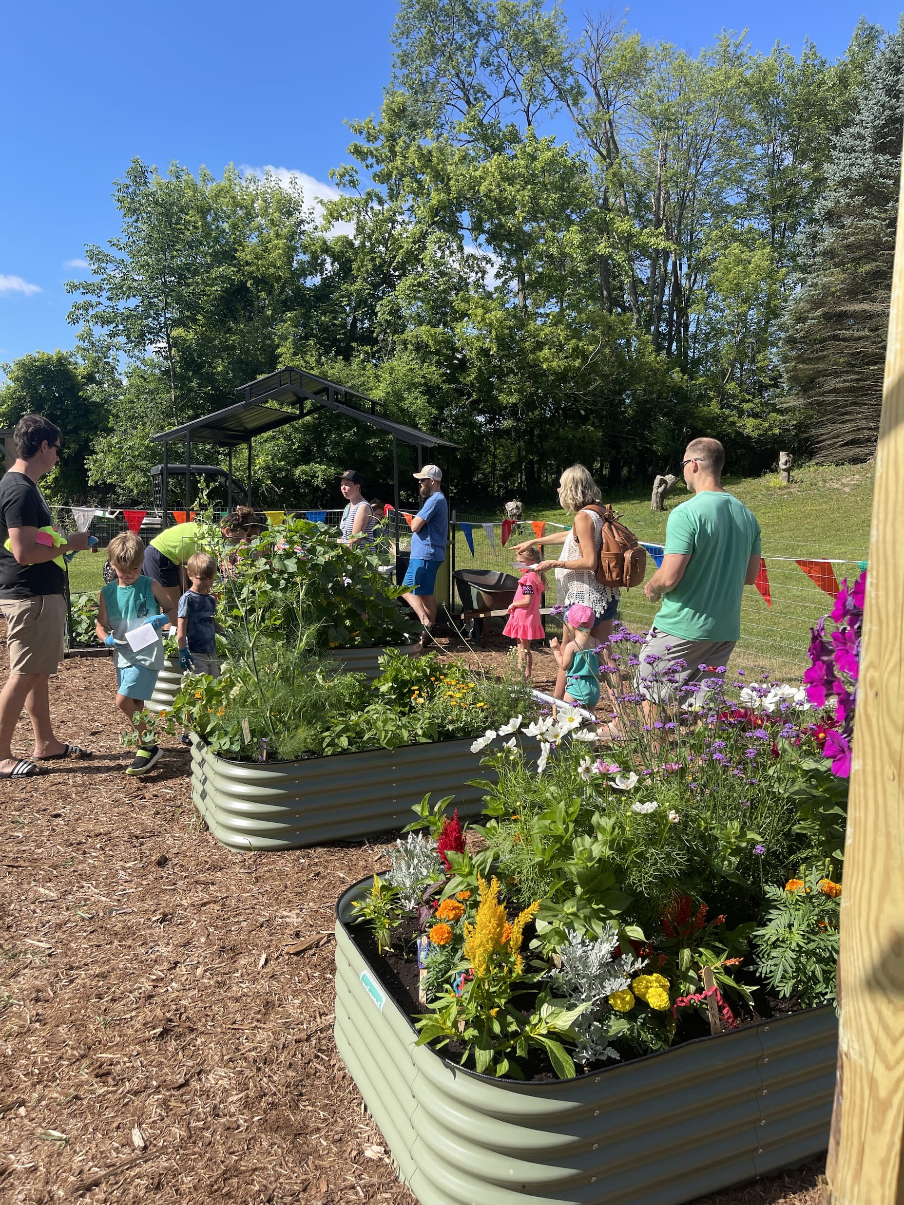 Summer garden time with families