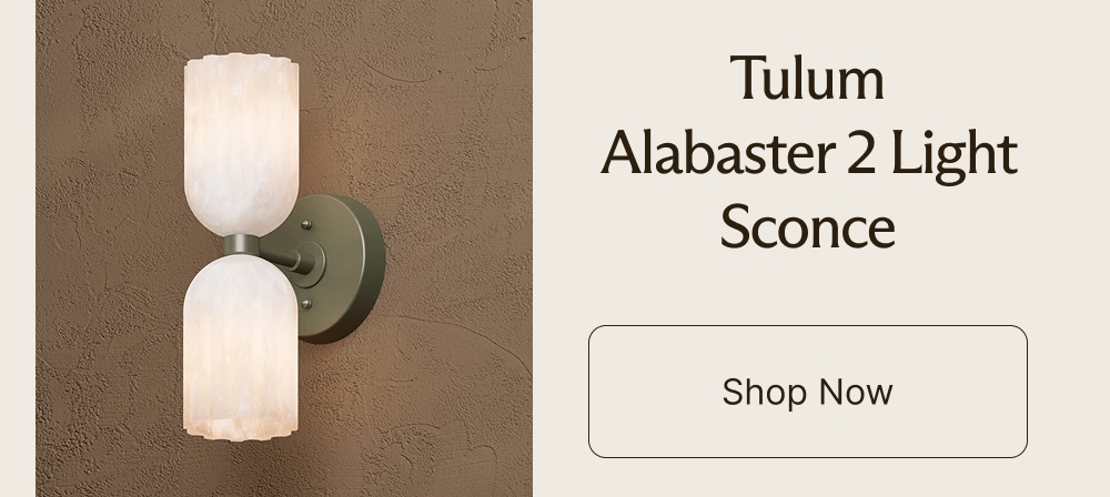 Tulum Alabaster 2 Light Sconce | Shop Now