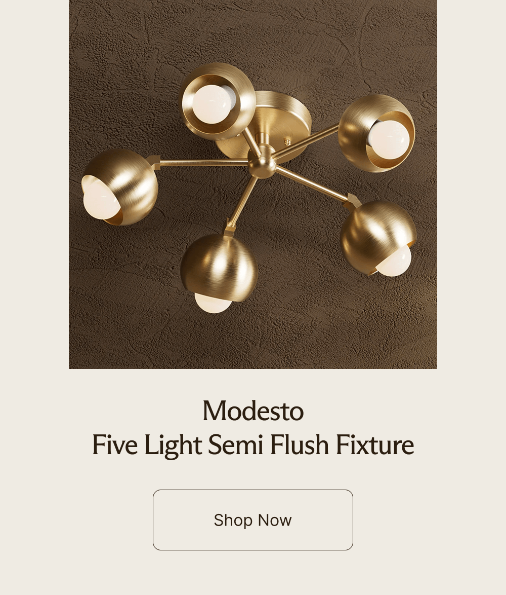 Modesto Five Light Semi Flush Fixture