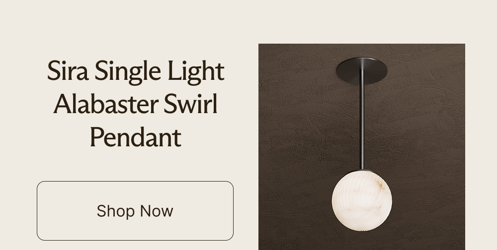 Sira Single Light Alabaster Swirl Pendant