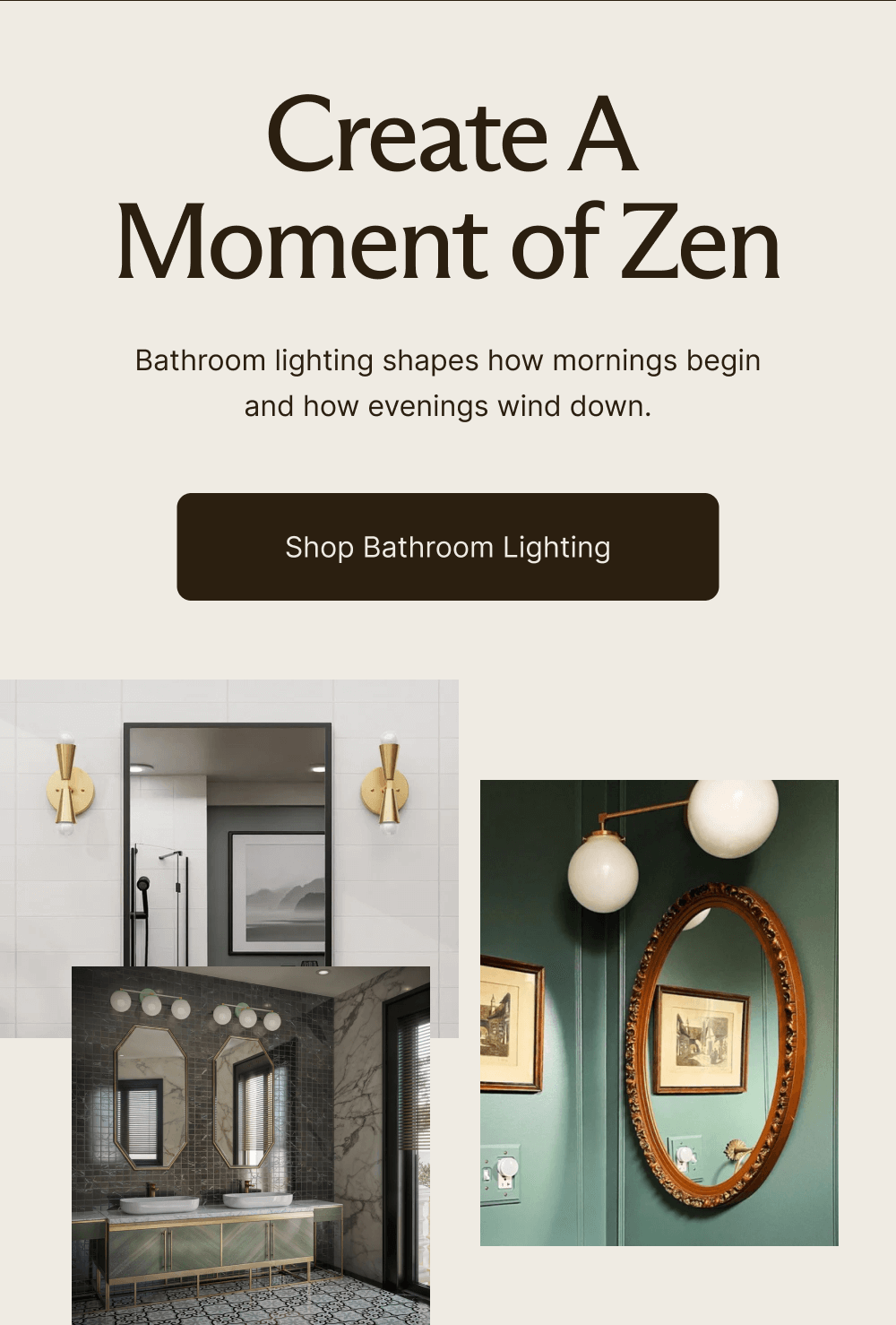 Create A Moment of Zen | Shop Bathroom Lighting