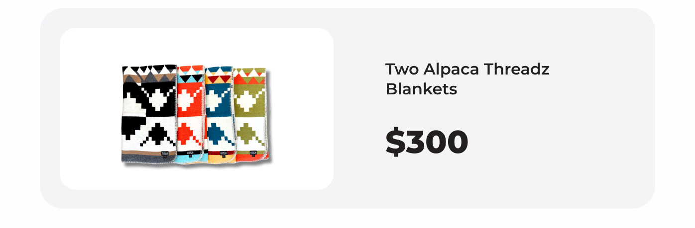 Two Alpaca Threadz Blankets